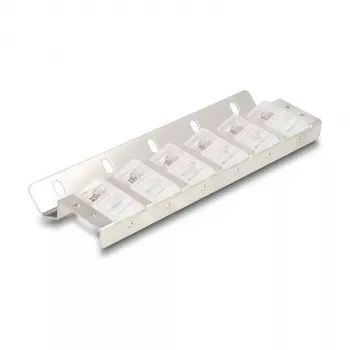 Keystone laikiklis 12 prievadų pasukamas 10 colių ir 19 colių stovo/sienos montavimui, DELOCK 67040, metalas/plastikas, sidabrinis, 77×222×27 mm
