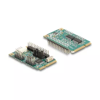 DeLOCK 95277 Vidinė Mini PCI Express RS-232 ir lygiagrečiojo prievado adapterio plokštė, žalia