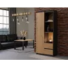 Biuro spinta Top e Shop RS-80 BILY, antracito rėmas, ąžuolo durys, 7 lentynos, 2 stalčiai, 1800×800×350 mm