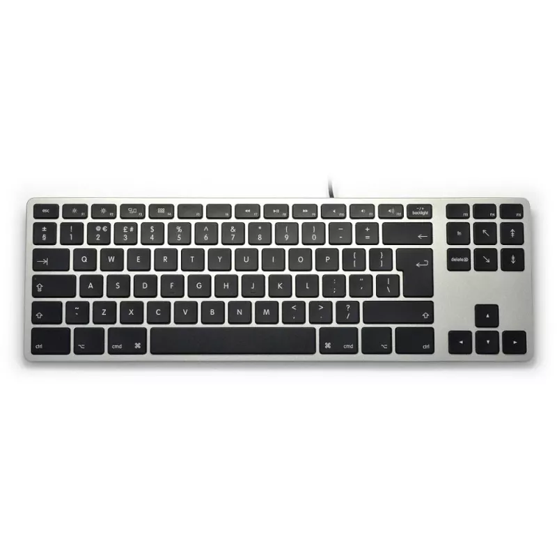 Matias RGB apšviesta aliumininė klaviatūra „Mac Tenkeyless“ kosminė pilka