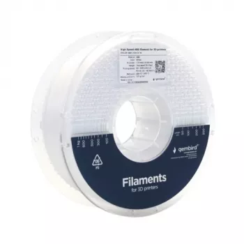 GEMBIRD ABS 1.75 mm 1 kg filamentas – Baltas, suderinamas su bet kuriuo gamintoju