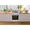 Laisvai pastatoma dujinė viryklė su orkaite Gorenje GG5A10WFFM — 4 degiklių kaitlentė, 70 L orkaitė, emaliuotas viršus, balta