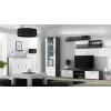 Sideboard Cama Meble UNI pilkos/baltos glotnios spalvos, 2 durys, 2 lentynos, 1320×380×920 mm