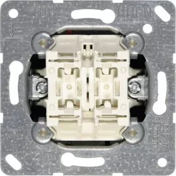 Sieninio jungiklio modulis JUNG 505 U 1P, 1 polius 10 A, 250 V – metalinis baltas
