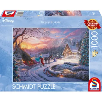 Thomas Kinkade Studios: Disney Dreams Collection - Cinderella Bringing Home the Tree, Dėlionė 1000 dalių