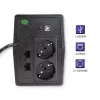 Qoltec Monolith nepertraukiamo maitinimo šaltinis (UPS) Dvigubo keitimo (Online) 0.45 kVA 240 W 2 AC lizdai