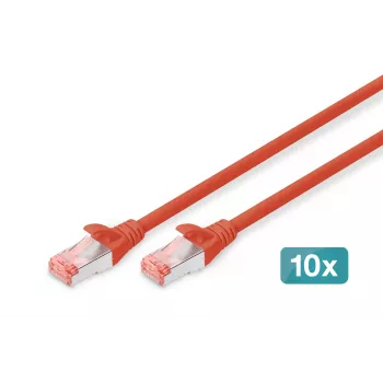 Tinklo kabelis Digitus CAT 6 S/FTP RJ-45 5m Raudonas