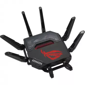 ASUS ROG Rapture GT-BE98 belaidis maršrutizatorius 10 Gigabit Ethernet keturių juostų (2,4 GHz / 5 GHz-1 / 5 GHz-2 / 6 GHz) juodas
