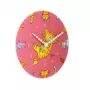 NeXtime klok 8810 Tickle My Tummy, Ø30 cm, sieninis, rožinė / daugiaspalvė