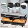 ProfiCook PC-ST 1092 Sumuštinių keptuvė - 900 W - Nerūdijantis plienas/Juoda