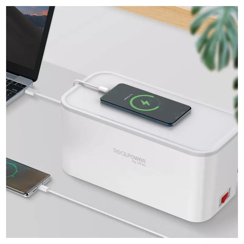 Prailginimo laidas RealPower PowerBox 522 1,5 m 5 AC lizdų Vidaus baltas
