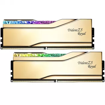 G.Skill Trident Z5 Royal RGB 32 GB (2x16 GB) DDR5-6000 MHz CL28 atminties rinkinys, auksinis