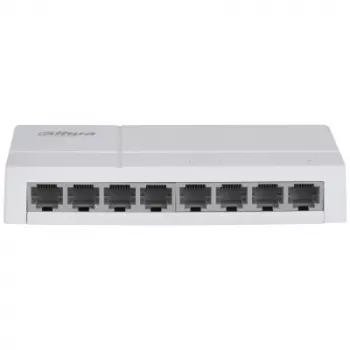 Tinklo jungiklis DAHUA SG1008L-EUR L2 8 prievadų, 8x RJ45 Ethernet prievadai, Layer 2 valdomas