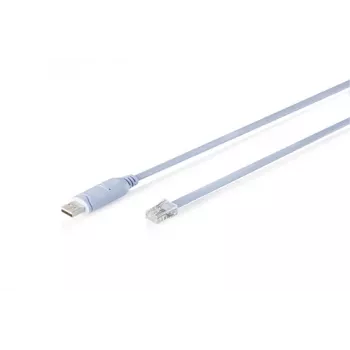 DIGITUS USB 2.0 į RJ45 konsolės adapterio laidas (FTDI), USB-A kištukas į RJ-48, 180 cm, mėlynas