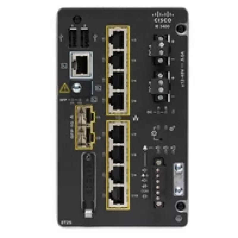 Valdomas jungiklis Cisco Catalyst IE3400 L2 8x Gigabit Ethernet 3x USB