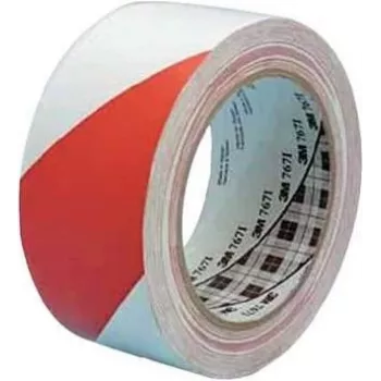 PVC žymėjimo juosta 3M 767i — 33 m, 50 mm, raudona/balta