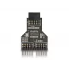 DeLOCK 60045 lyties keitiklis 9 kaiščių USB 2.0 2 x 9 kaiščių šukos Juoda