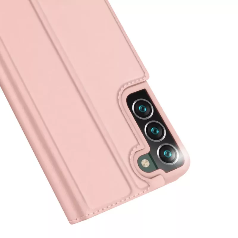 Dux Ducis Skin Pro dėklas su dirželiu ir atverčiamu dangteliu Samsung Galaxy S22+ (S22 Plus) rožinis