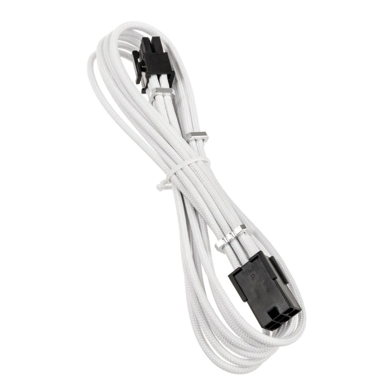 PCIe 6 kontaktų ilginimo kabelis BITFENIX Alchemy 45 cm pintas baltas