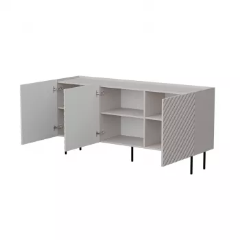 Komoda Cama LUCCA 3D 165x40x80 cm kašmyro spalvos, medžio drožlių plokštė, 16 mm rėmas, 1,8 cm durų storis