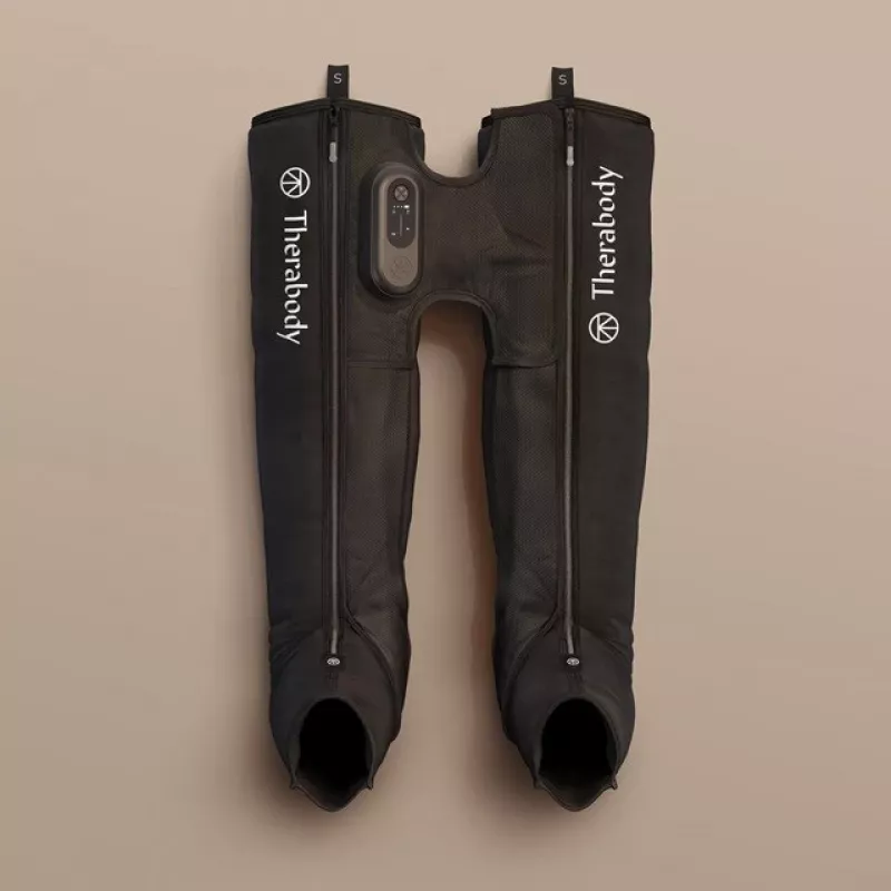 Pneumatiniai atsigavimo batai Therabody RecoveryAir JetBoots Prime S – nuoseklios kompresijos sistema, baterija, 180 min veikimo laikas, juoda, 2,51 kg