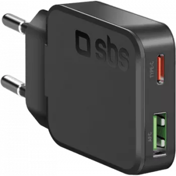 SBS PD Reiselader UltraSlim 30W USB/USB-C GaN juodas