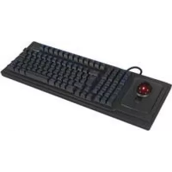 Klaviatūra KeySonic KSK-8202ELU-T (UK) su integruotu trackball, USB, QWERTY, JK išdėstymas, juoda
