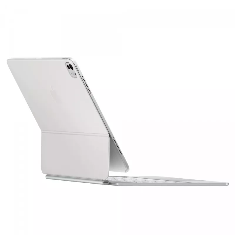“Apple Magic Keyboard” belaidė klaviatūra su dėklu, skirta iPad Pro 13 colių M4, QWERTY išdėstymas, balta