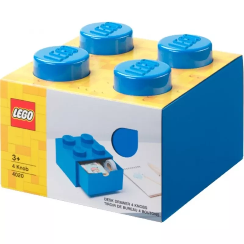 LEGO dėklas stalčiui 4, mėlynas, su smaigeliais