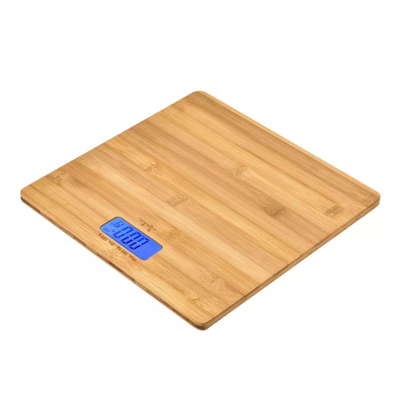 Jata HBAS1489 elektroninės vonios svarstyklės, 180 kg, 100 g žingsnis, presuoto bambuko platforma, LCD ekranas