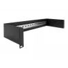 Delock 66884 19 colių DIN bėgių panelė, 2U, juoda