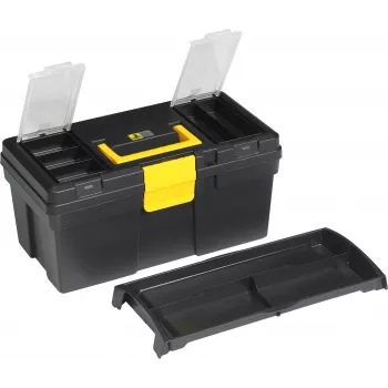 Dėžė smulkioms detalėms allit McPlus Promo 16 476180, plastikinė, juoda/žalia, kraunama