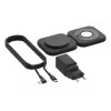 Belaidė 2-in-1 įkrovimo stotelė Belkin BOOSTCHARGE PRO QI2 WIZ026VFBK – greitasis belaidis telefono ir ausinių įkrovimas