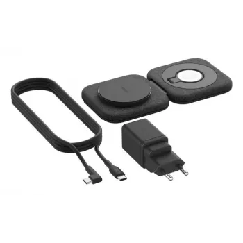 Belaidė 2-in-1 įkrovimo stotelė Belkin BOOSTCHARGE PRO QI2 WIZ026VFBK – greitasis belaidis telefono ir ausinių įkrovimas