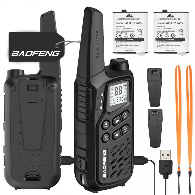 Radiostacija Baofeng BF-T25E Juoda, 2 vnt.