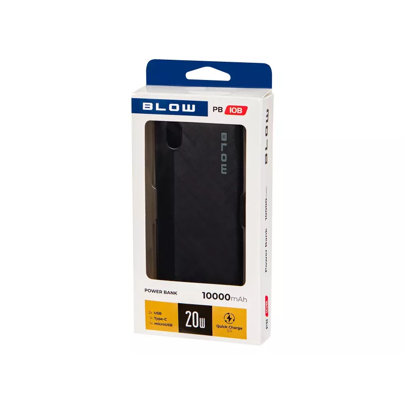 BLOW Power Bank PB10B 10000mAh QC 20W nešiojamas įkroviklis