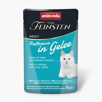 ANIMONDA Vom Feinsten Adult Raffinesse in Jelly rich in Chicken with Black Pollock - šlapias ėdalas katėms - 85g