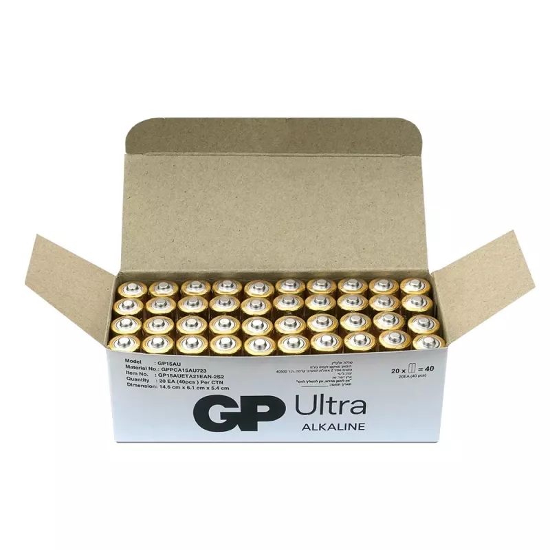 Šarminės baterijos GP Battery LR6 AA 40 vnt. (modelis 15AU21-S2)