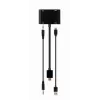 Gembird A-HDMIM-HDMIFVGAF-01 adapteris iš HDMI kištuko į HDMI lizdą + VGA lizdą, su garsu ir maitinimo jungtimi