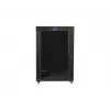 Laisvai pastatomas 19 colių 22U 800x1000 stiklinėmis durimis LCD (plokščia pakuotė) V2 juodos spalvos Lanberg FF01 serijos serverio spinta