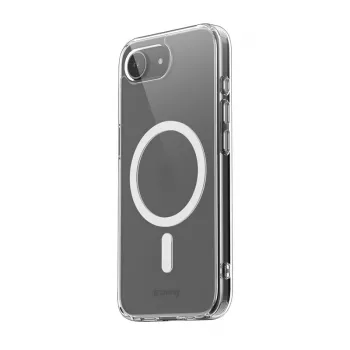 Crong skaidrus MagSafe dėklas iPhone 16e — permatomas apsauginis korpusas, MagSafe suderinamas