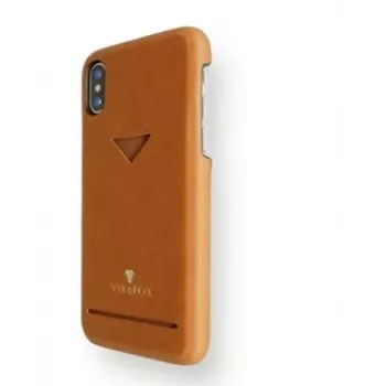 VixFox dėklas su kortelių kišene Samsung S9, karamelinės spalvos
