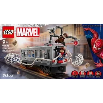 Konstrukcinis žaislas LEGO Marvel Super Heroes 76321 Spider-Man Doc Ock Subway Showdown, 393 detalės, 4 minifigūrėlės, nuo 9 metų
