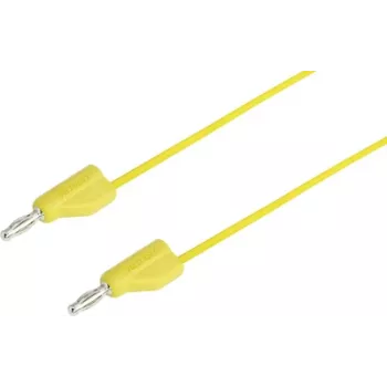 VOLTCRAFT matavimo laidas [4 mm kištukas - 4 mm kištukas] 0,5 m geltonas MSB-300 (MSB-300-0,5-GB)