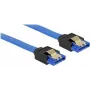 SATA kabelis DeLOCK 84979 0,5 m SATA 7-pin Juodas Mėlynas