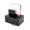 DeLOCK USB dviejų SATA HDD/SSD diskų stotelė su klonavimo funkcija ir kortelių skaitytuvu