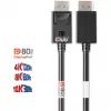 Club 3D CAC-1091 DisplayPort 2.1 kabelis, VESA DP80 sertifikuotas, dvikryptis, 4K120Hz / 8K60Hz / 10K30Hz, kištukas–kištukas, 1,2 m