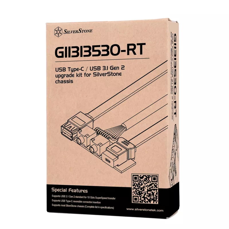 Priekinio skydelio USB Type-C (USB 3.1 Gen 2) atnaujinimo rinkinys SILVERSTONE SST-G11313530-RT
