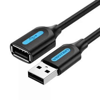 USB 2.0 ilginimo laidas Vention CBIBJ 5 m – vyriškas į moterišką, juodas