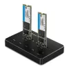 Qoltec 50310 Docking stotelė 2x SSD M.2 SATA NGFF USB Type C